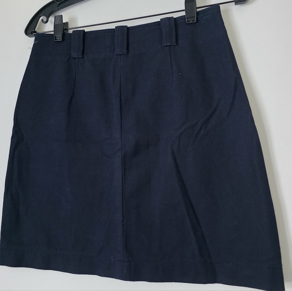 LOFT Black Utility Mini Skirt – Belted Workwear Style, Size 6 - Picture 2 of 7